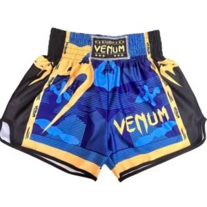 מכנסי איגרוף Venum כחול שחור זהב