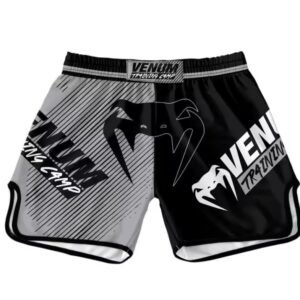 מכנסי איגרוף Venum אפור שחור